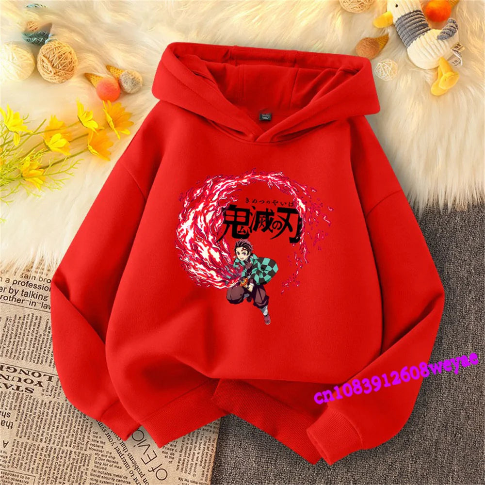 Demon Slayer Kids Hoodie – Anime Print Sweatshirt