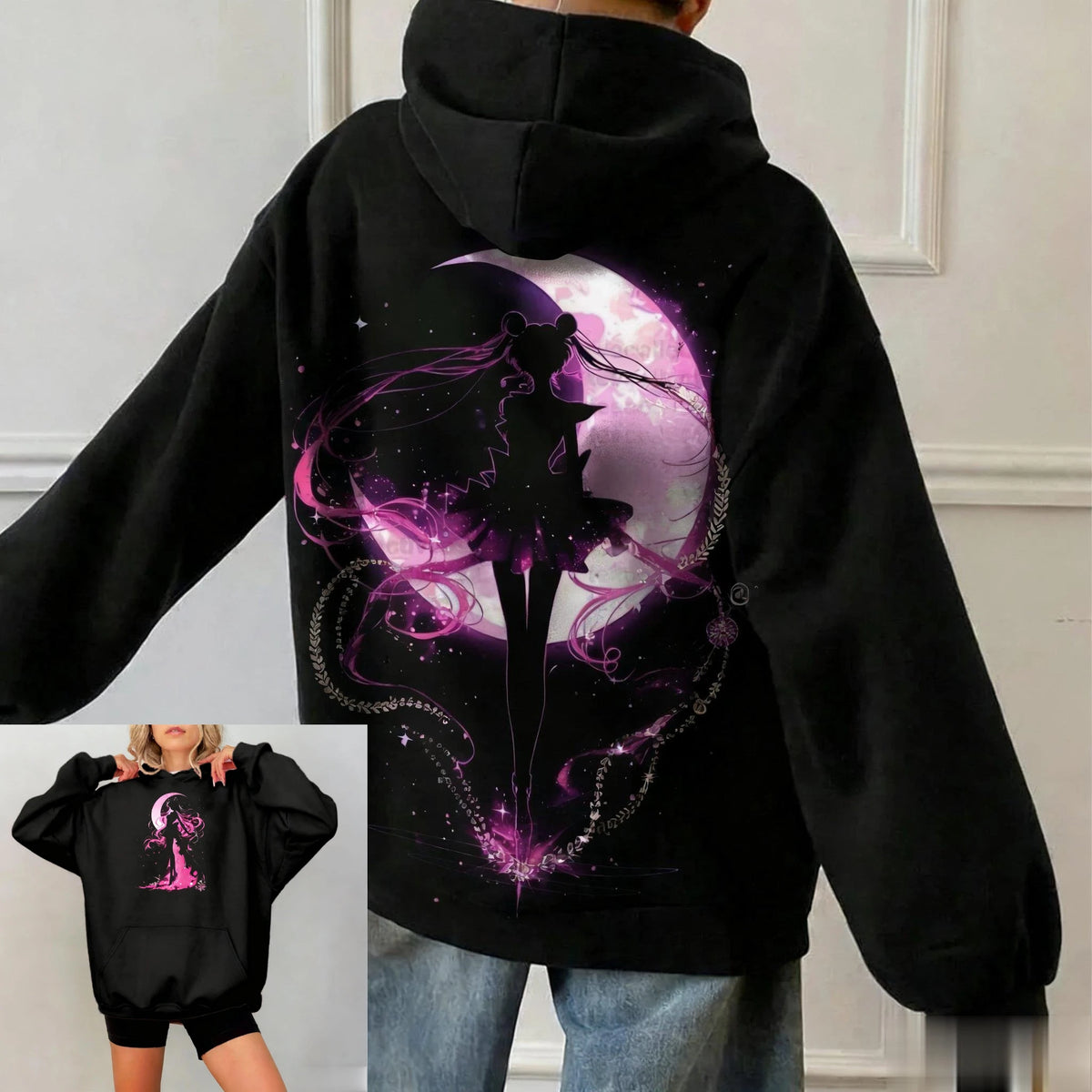 Sailor Moon Oversized Hoodie – Kawaii Anime Pullover