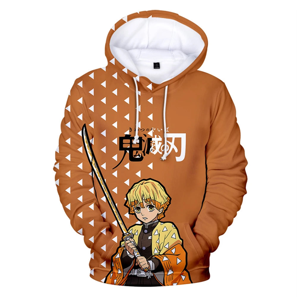 Anime 3D Print Oversized Hoodie – Y2K Pullover