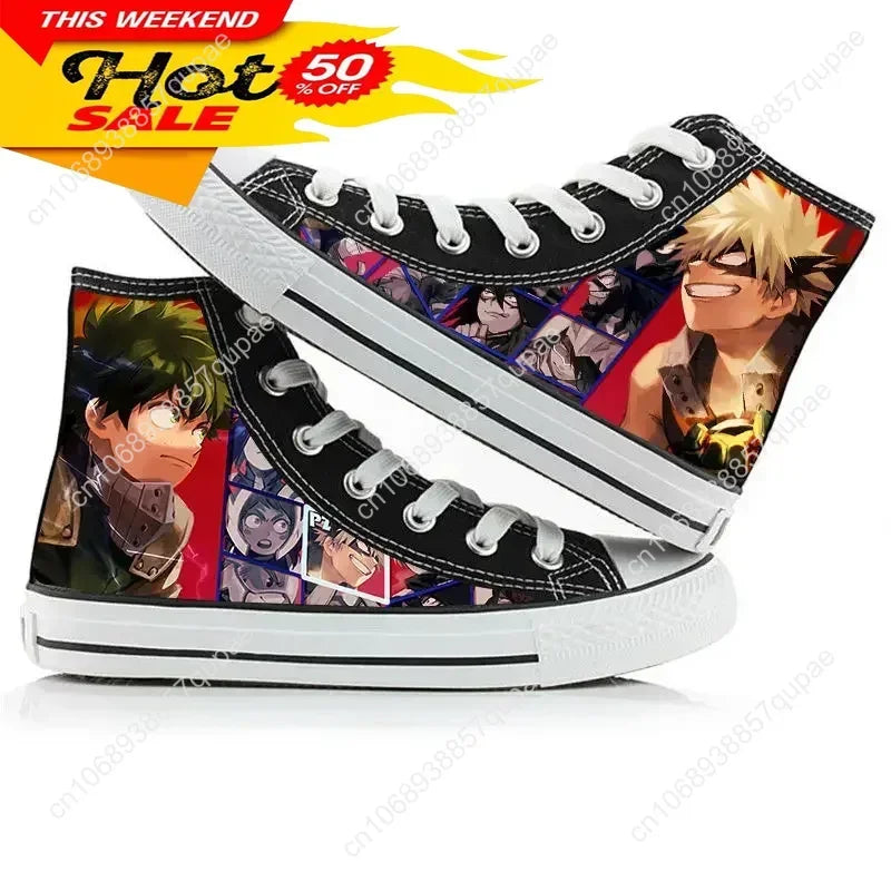Izuku Midoriya High-Top Canvas Shoes – My Hero Academia