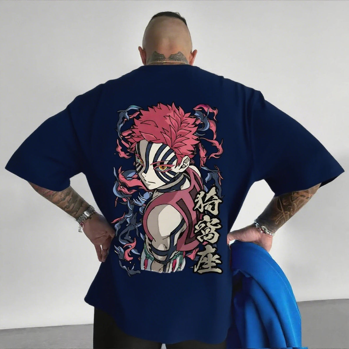 Akaza Oversized T-Shirt – Demon Slayer Anime Tee