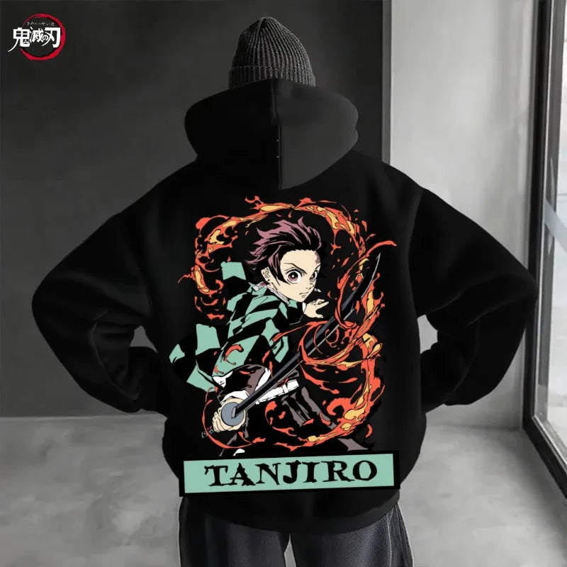 Critique du sweat à capuche multicolore Classic Ghost Slayer 2025, imprimé personnage d'anime, oversize, ample et pelucheux, pour automne/hiver