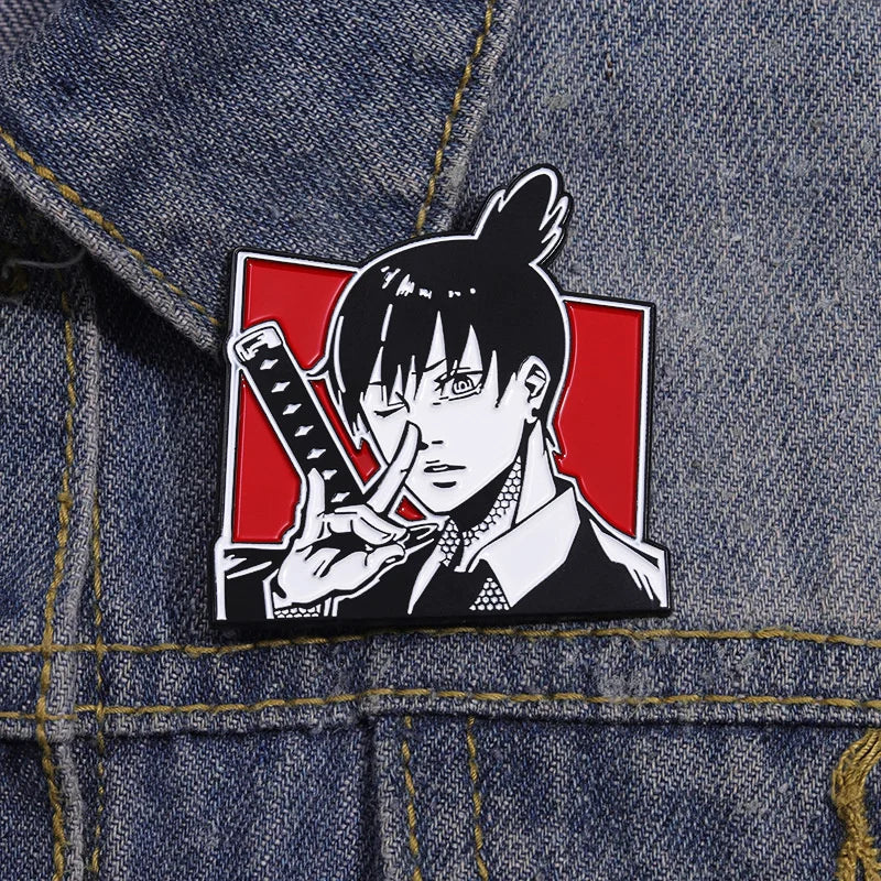 Power Enamel Pin – Chainsaw Man Anime Brooch