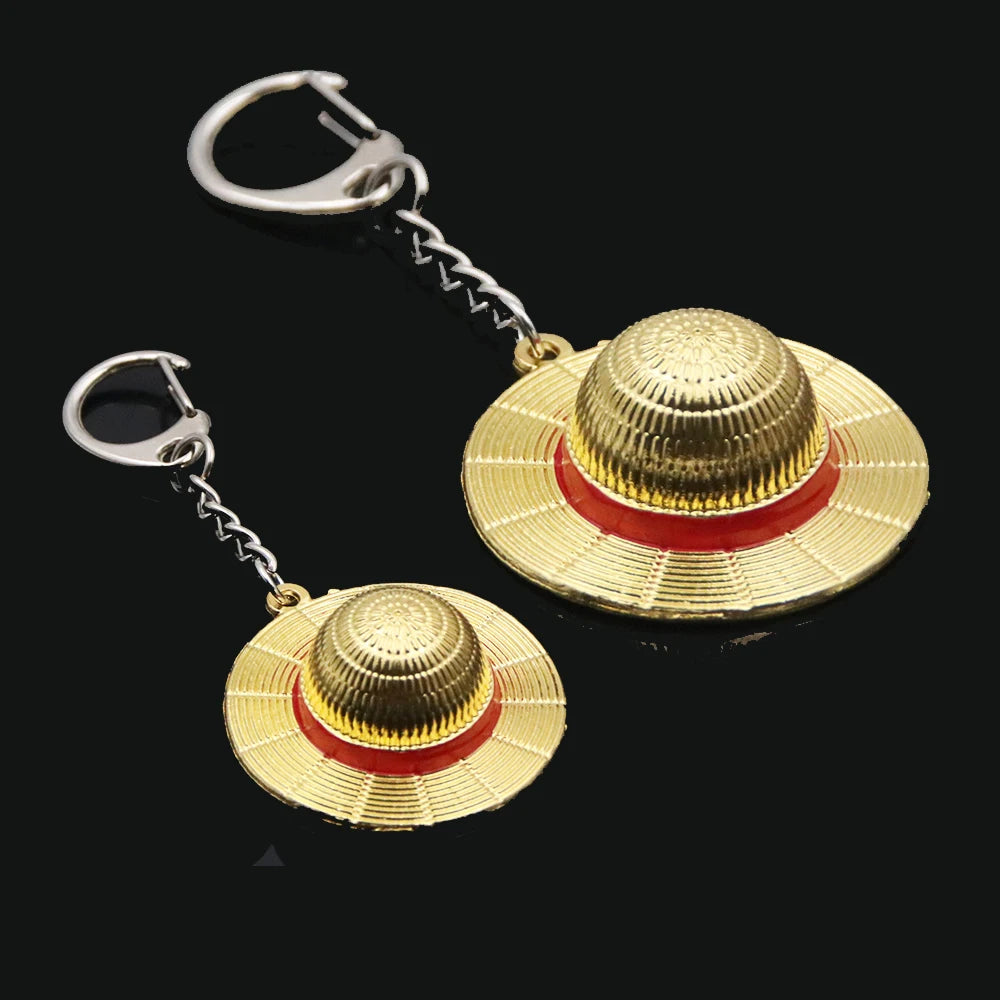 Straw Hat Keychain – One Piece Luffy Metal Pendant