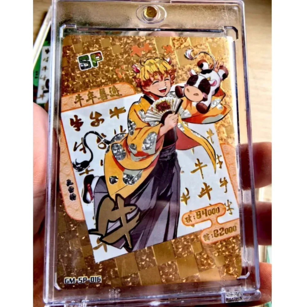 Anime Demon Slayer Kamado Nezuko Tanjiro Rengoku Kyojuro Kanroji Mitsuri Inosuke Zenitsu Game Collectible Card Toys