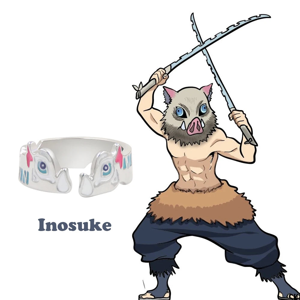 Demon Slayer Character Rings – Anime Adjustable Jewelry