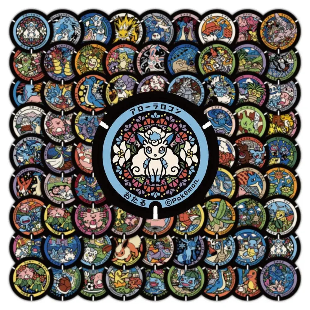 Pikachu & Eevee Sticker Set – 108pcs Kawaii Decals