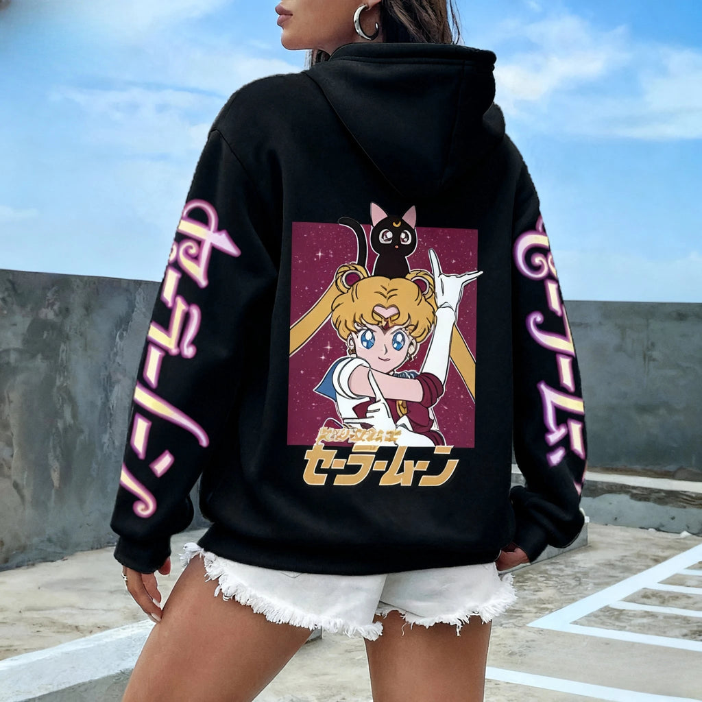 Sailor Moon Anime Hoodie – Japanese Print Sweatshirt