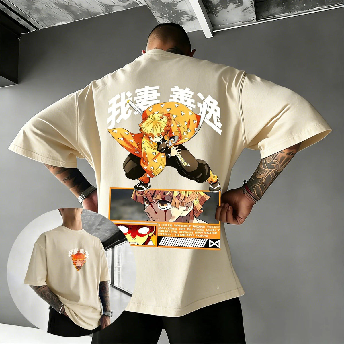 Demon Slayer Zenitsu Oversized Tee