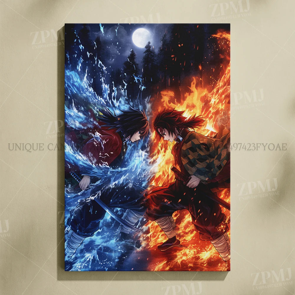 Demon Slayer Poster Art – Anime Canvas Wall Print
