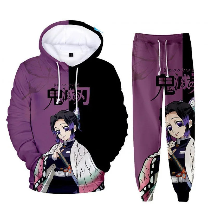 Demon Slayer Tracksuit Set – Anime Hoodie & Pants