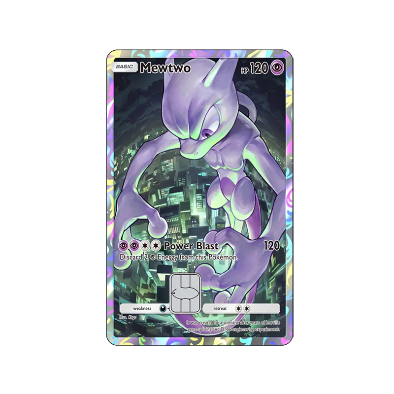 Mewtwo Pokémon Card Skin Sticker – Credit Card Decal