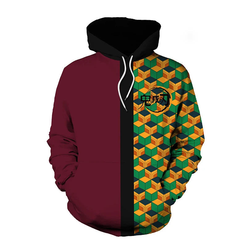 Zenitsu & Giyu 3D Hoodie – Demon Slayer Anime Sweatshirt
