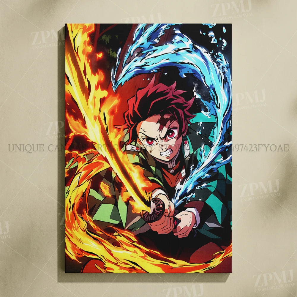 Demon Slayer Poster Art – Anime Canvas Wall Print