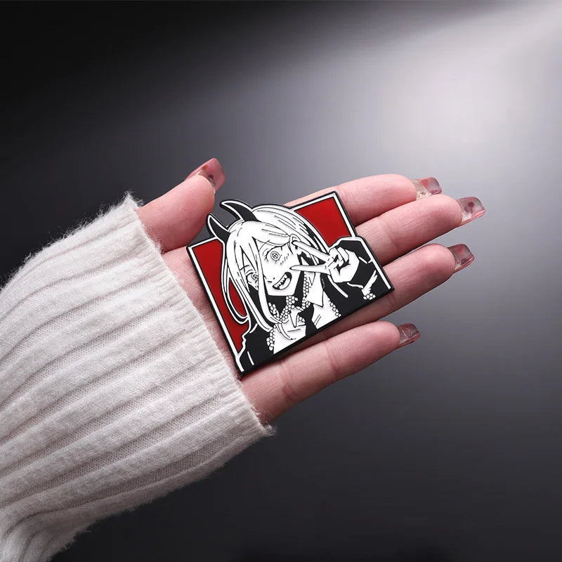 Power Enamel Pin – Chainsaw Man Anime Brooch