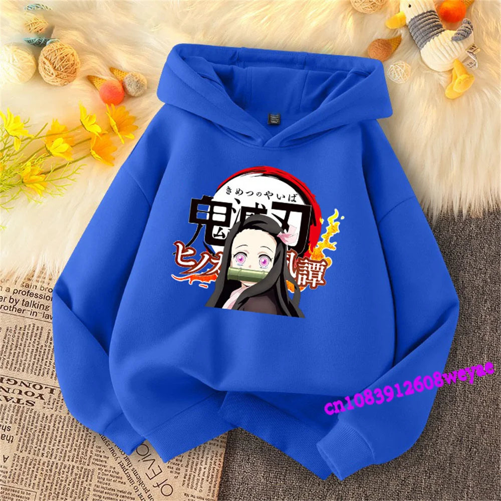 Demon Slayer Kids Hoodie – Anime Print Sweatshirt