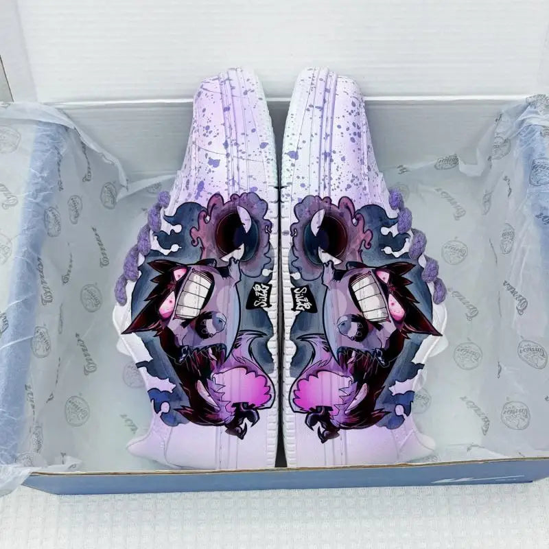 Gengar Low-Top Canvas Shoes – Pokémon Anime Sneakers