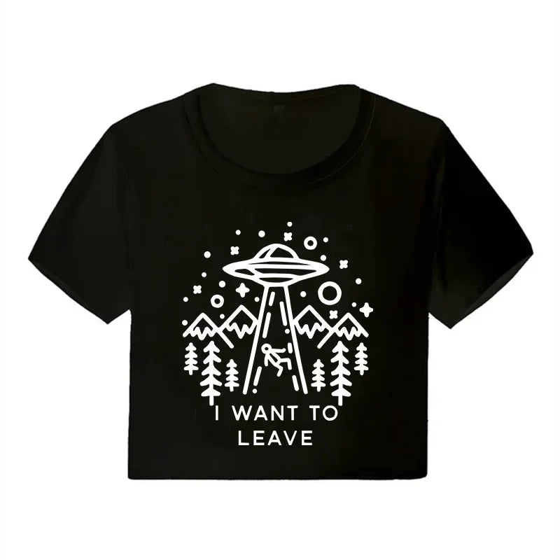 Anime Graphic Crop Top – Y2K Harajuku Tee