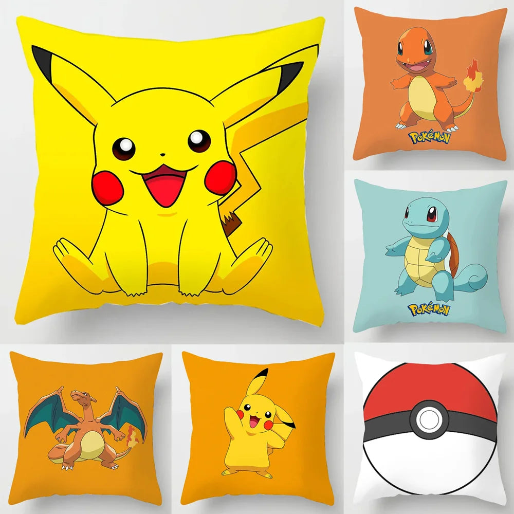 Pikachu Pillow Cover 45x45cm – Pokémon Cushion Case