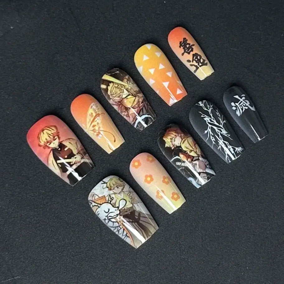 Demon Slayer Nail Art Stickers – Nezuko, Tanjiro & Mitsuri