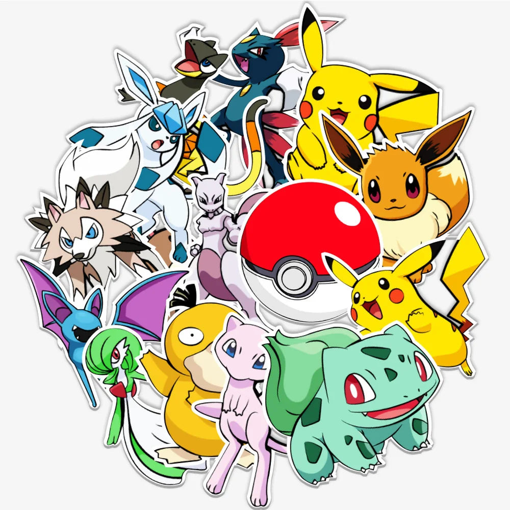 Pikachu Pokémon Decal Pack – Waterproof Stickers