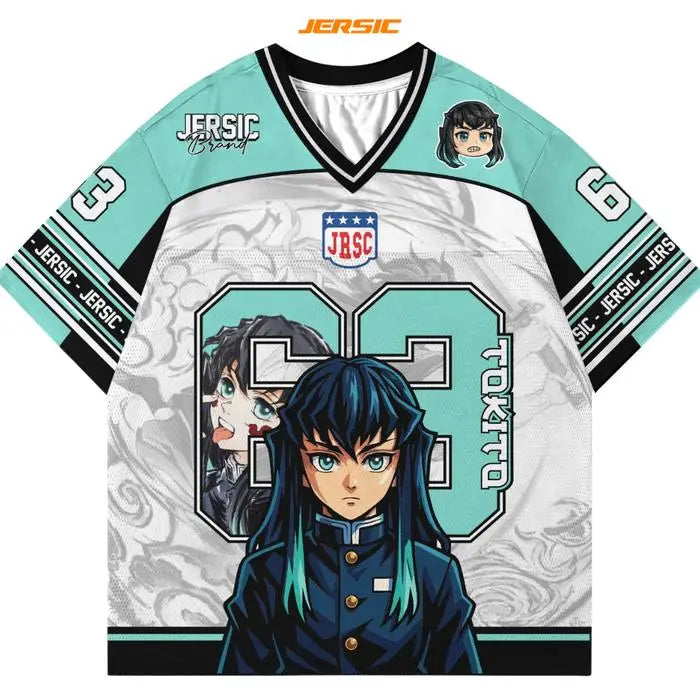 Demon Slayer Jersey T-Shirt – Oversized Anime Tee