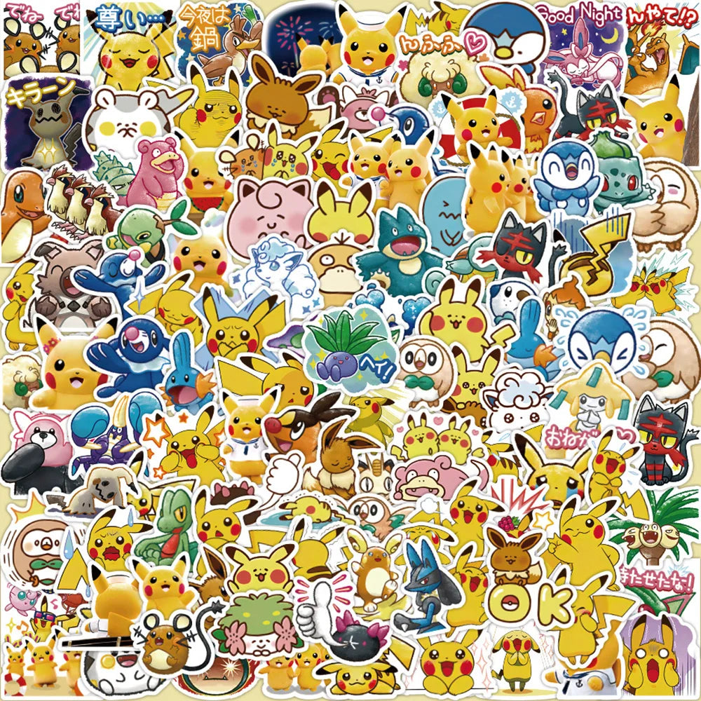 Pikachu Pokémon Decal Pack – Waterproof Stickers