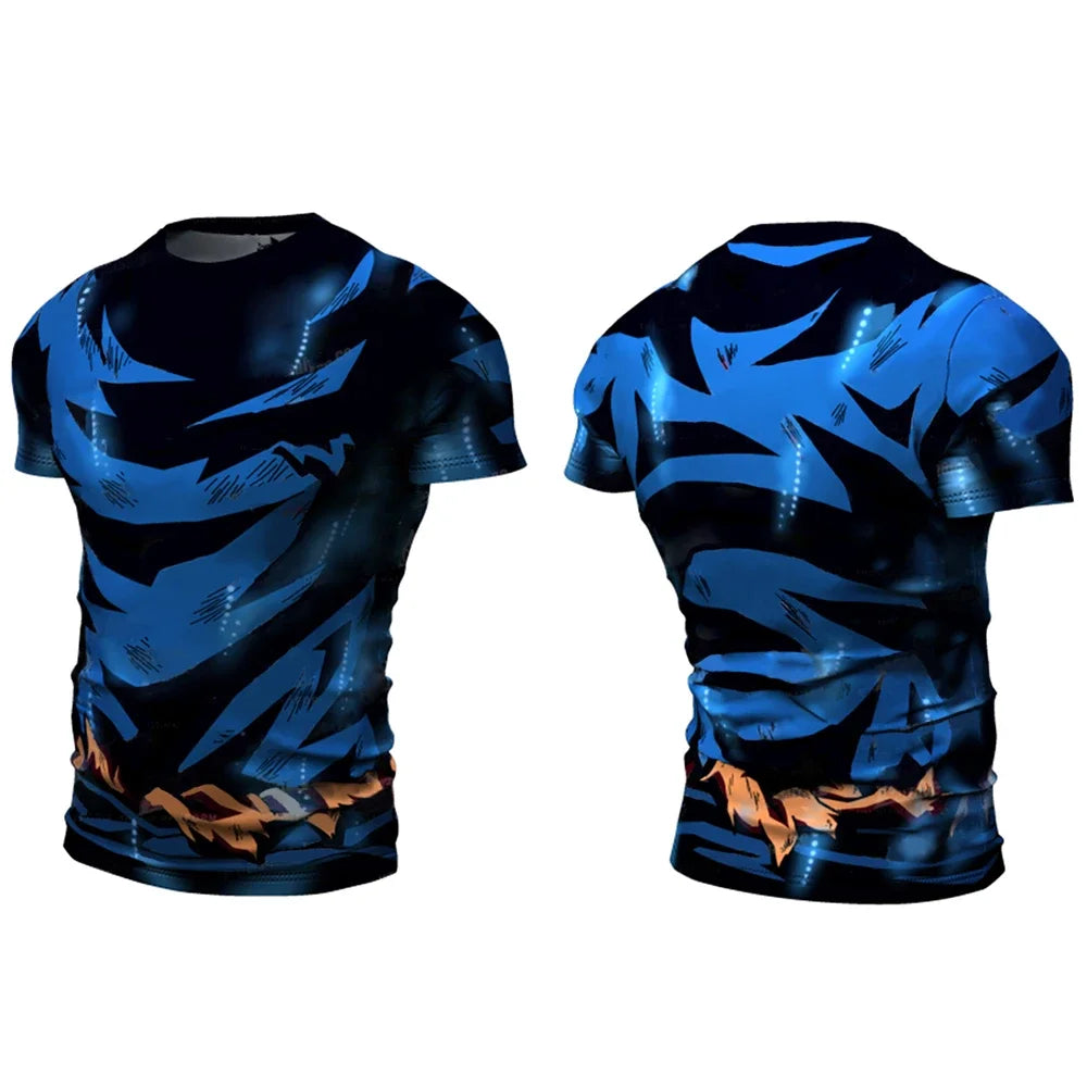 Anime Cosplay Print Gym T-Shirt