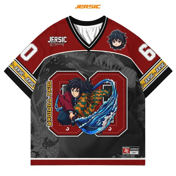 Demon Slayer Jersey T-Shirt – Oversized Anime Tee