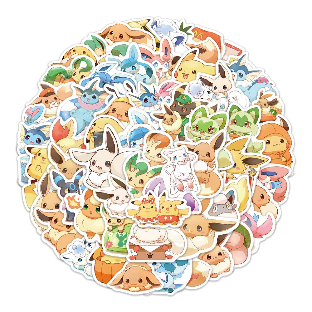 Eevee & Sylveon Pokémon Sticker Pack – Cute Decals