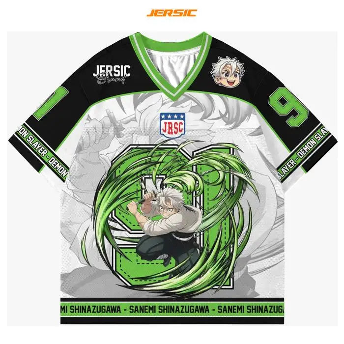 Demon Slayer Jersey T-Shirt – Oversized Anime Tee