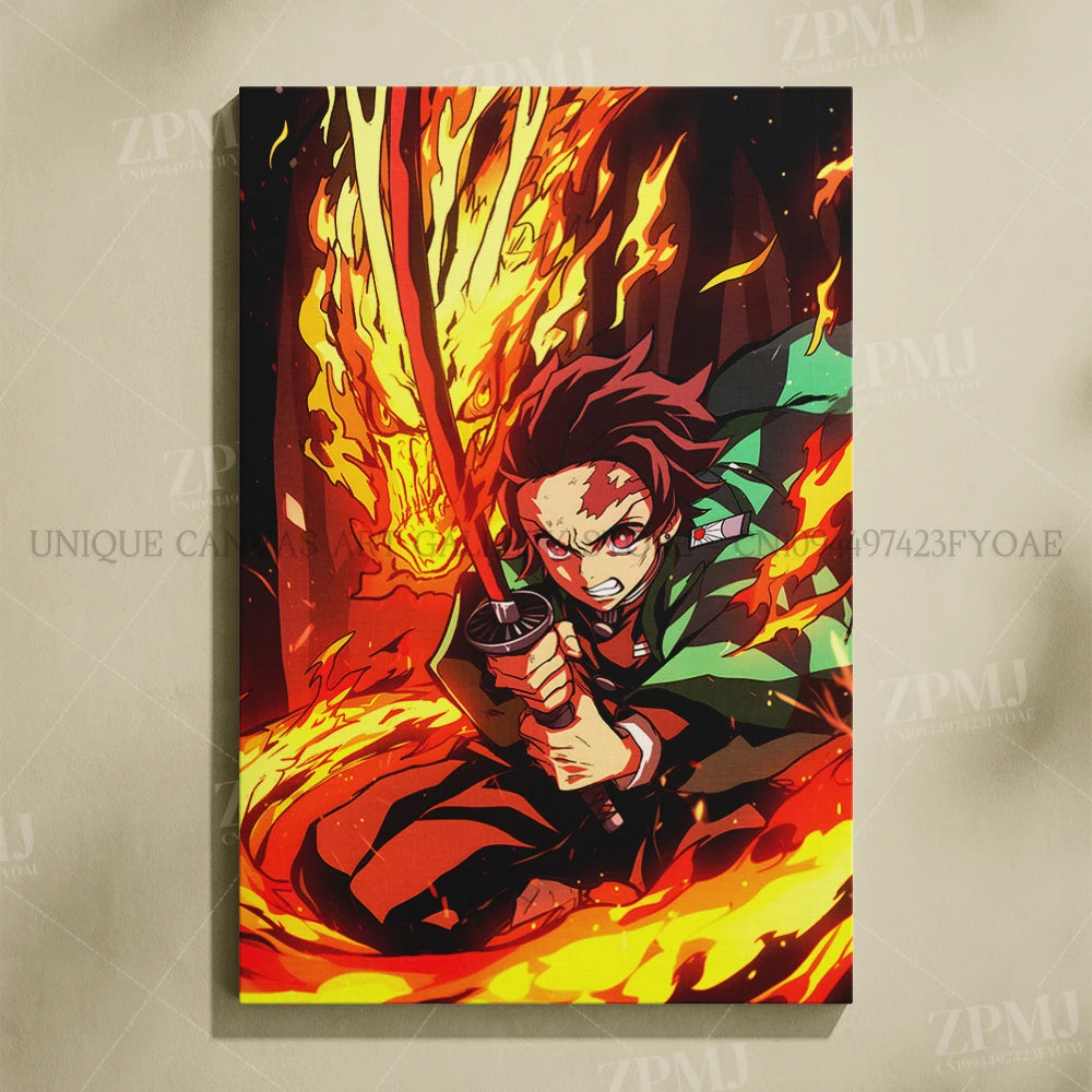 Demon Slayer Poster Art – Anime Canvas Wall Print