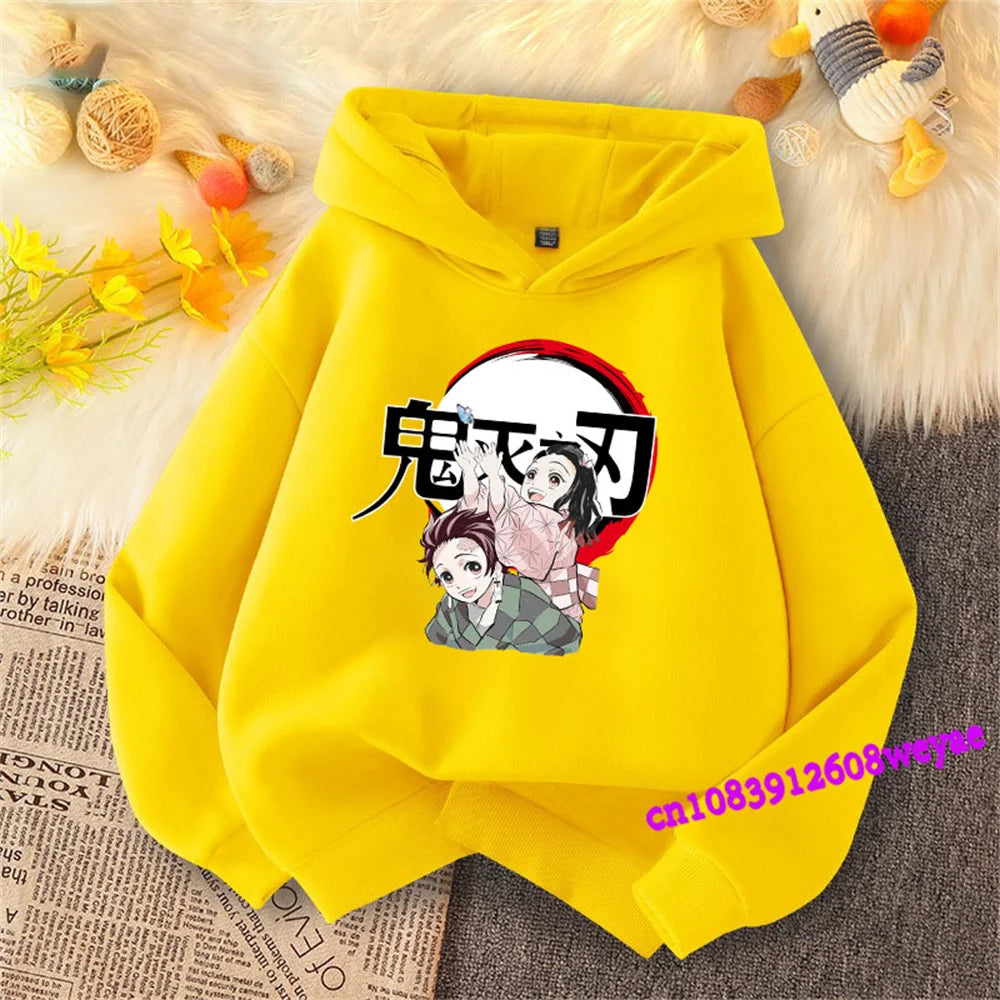 Demon Slayer Kids Hoodie – Anime Print Sweatshirt