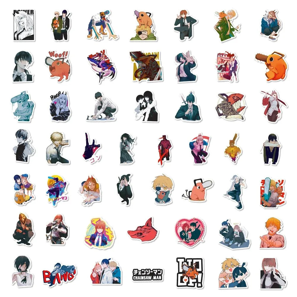 Pochita Sticker Pack – Chainsaw Man Waterproof Decals