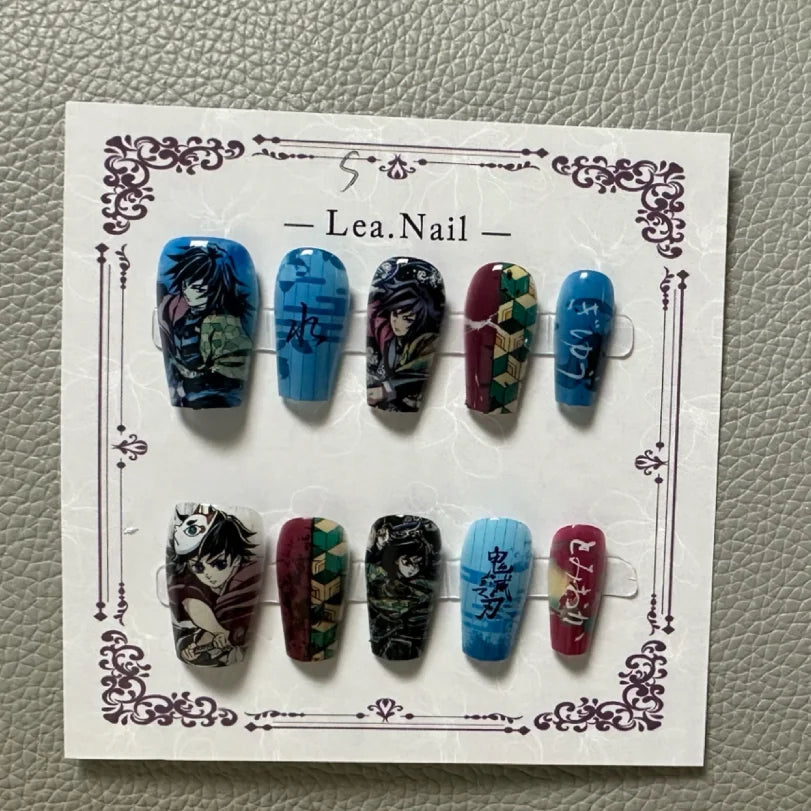 Demon Slayer Nail Art Stickers – Nezuko, Tanjiro & Mitsuri