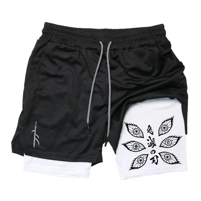 Muzan Kibutsuji 2-in-1 Gym Shorts – Demon Slayer