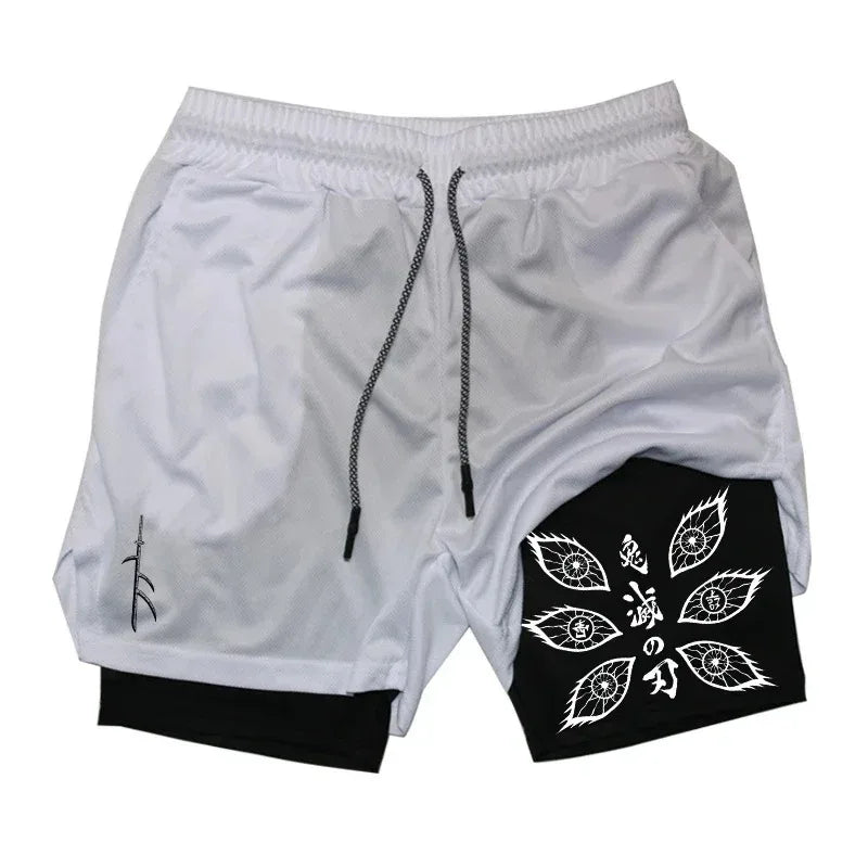 Muzan Kibutsuji 2-in-1 Gym Shorts – Demon Slayer