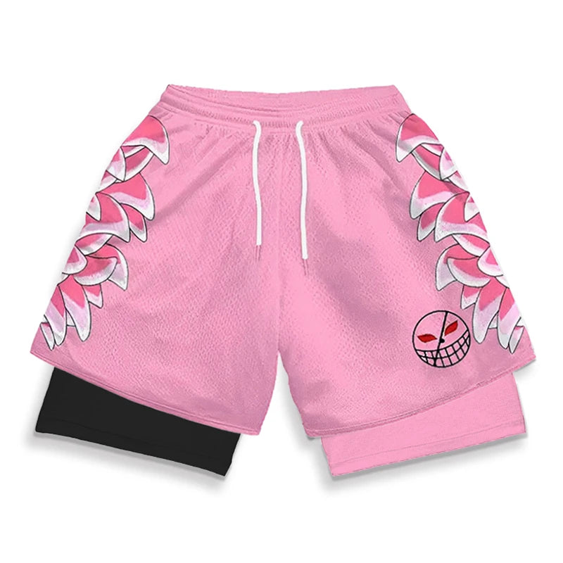 Anime 3D Print 2-in-1 Gym Shorts