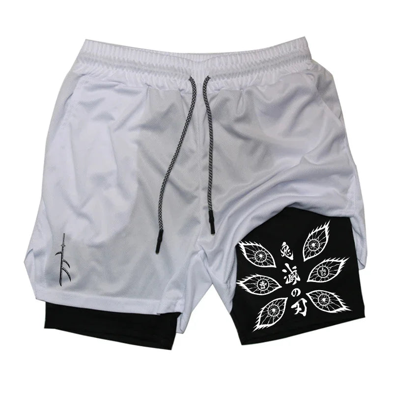 Muzan Kibutsuji 2-in-1 Gym Shorts – Demon Slayer