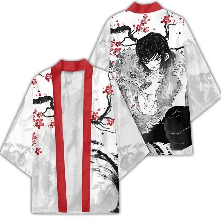 Anime 3D Print Half-Sleeve Cardigan – Cosplay Top