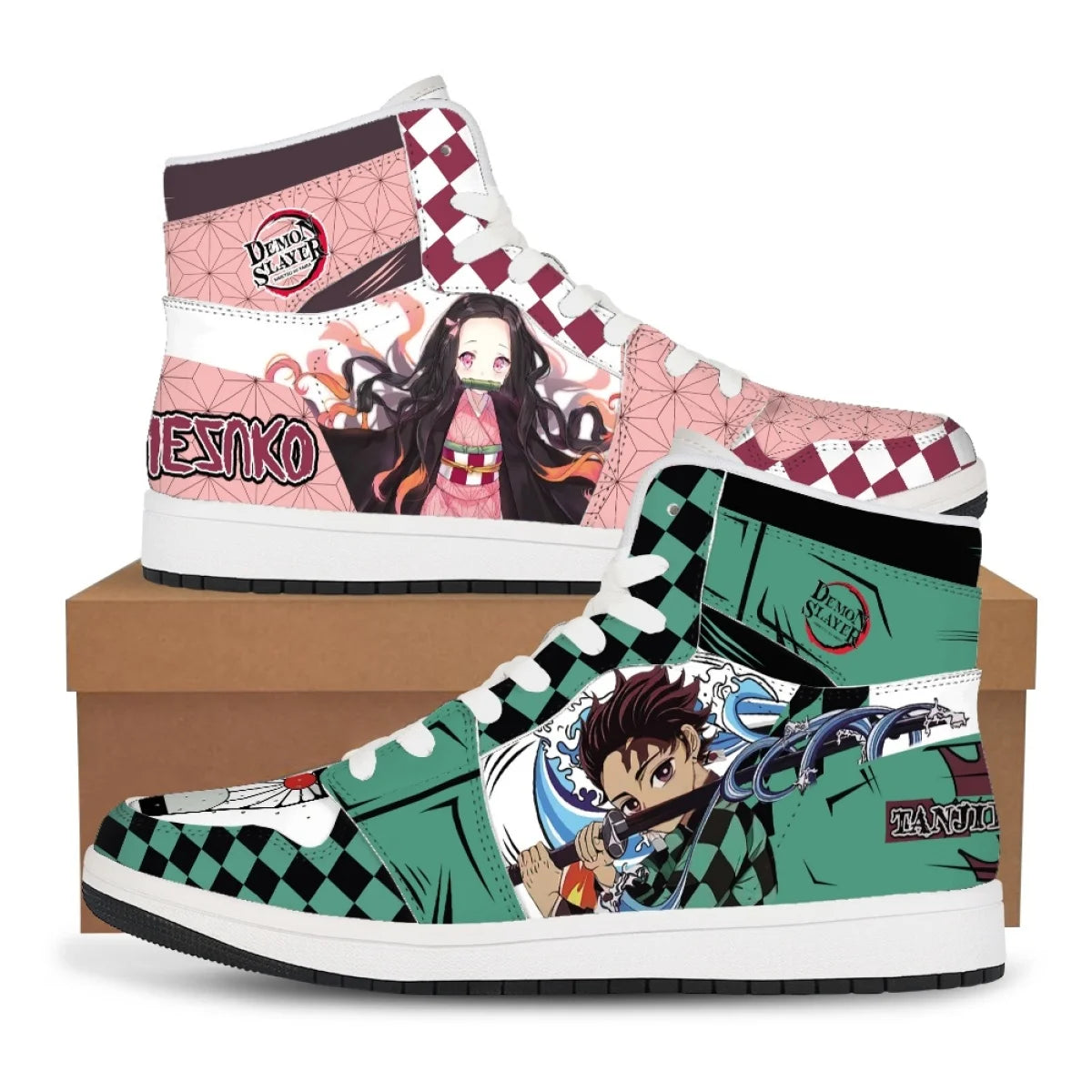 Demon Slayer Basketball Sneakers – Tanjiro & Nezuko Shoes