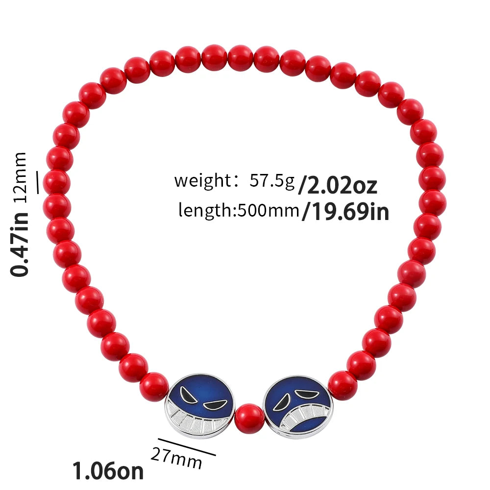 Portgas D. Ace Red Beads Necklace – One Piece Cosplay