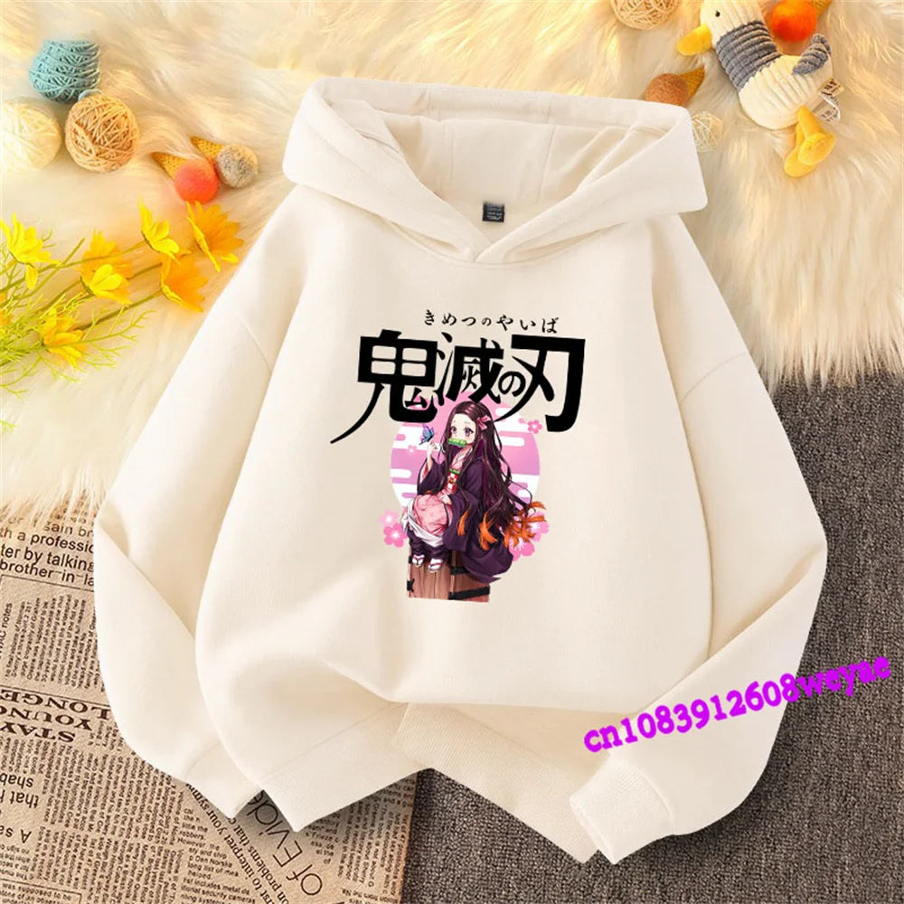 Demon Slayer Kids Hoodie – Anime Print Sweatshirt