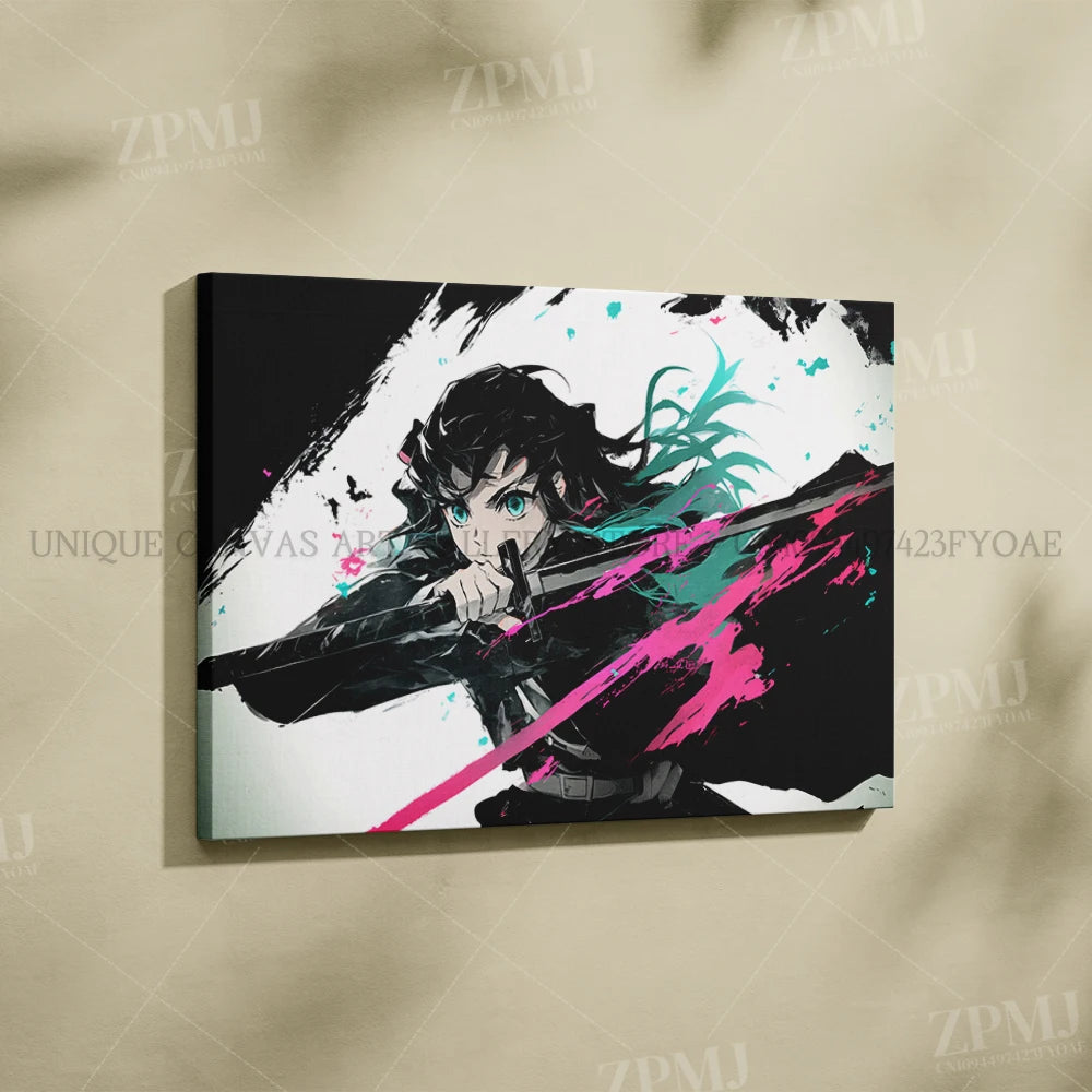 Demon Slayer Poster Art – Anime Canvas Wall Print