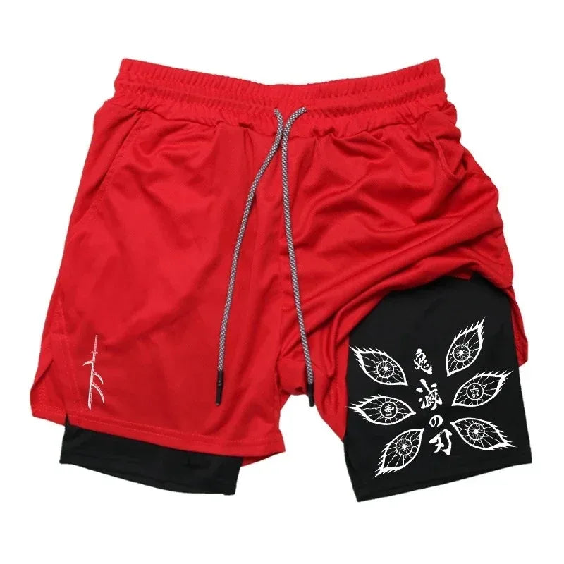 Muzan Kibutsuji 2-in-1 Gym Shorts – Demon Slayer