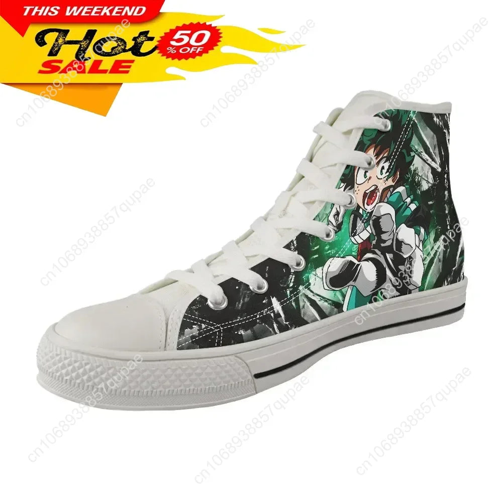 Izuku Midoriya High-Top Canvas Shoes – My Hero Academia