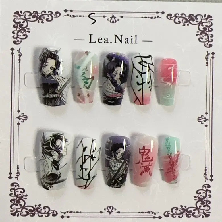 Demon Slayer Nail Art Stickers – Nezuko, Tanjiro & Mitsuri