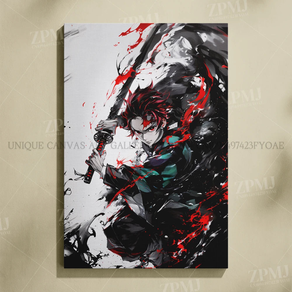Demon Slayer Poster Art – Anime Canvas Wall Print