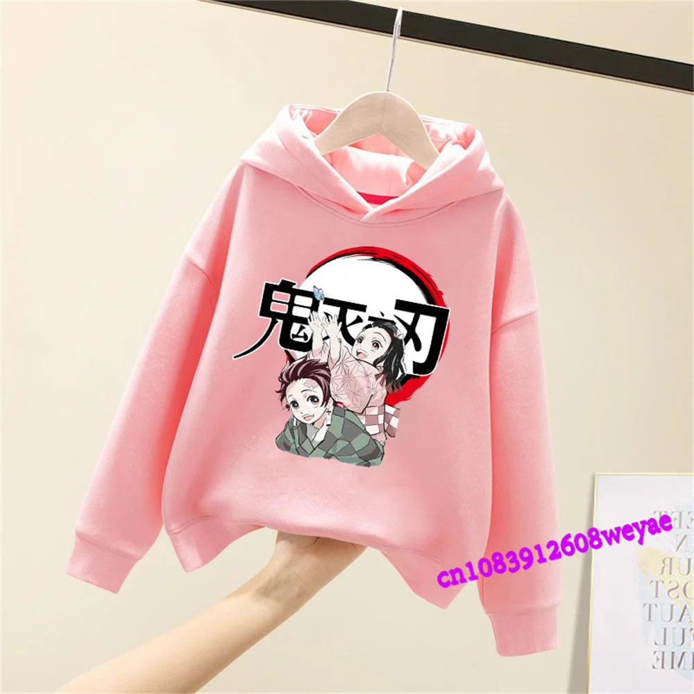 Demon Slayer Kids Hoodie – Anime Print Sweatshirt