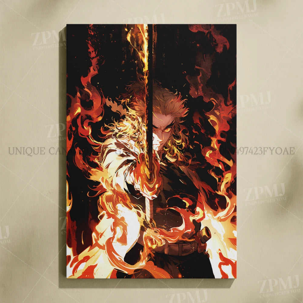 Demon Slayer Poster Art – Anime Canvas Wall Print